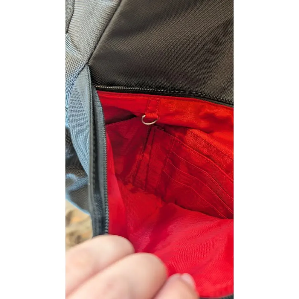 TUMI T-Tech Flow 5102D Backpack Black Red Multi Pocket Travel Business Bag